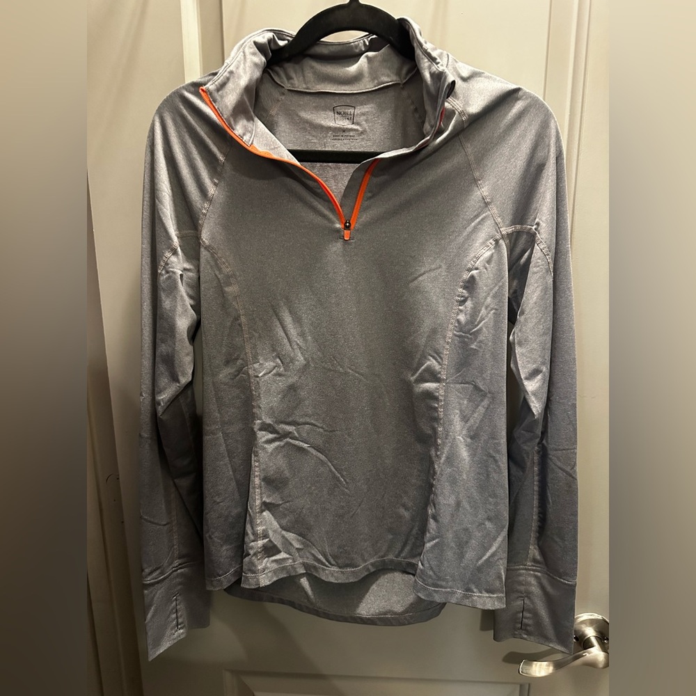 Noble Equine Size M Gray Long Sleeve Athletic Jacket EUC